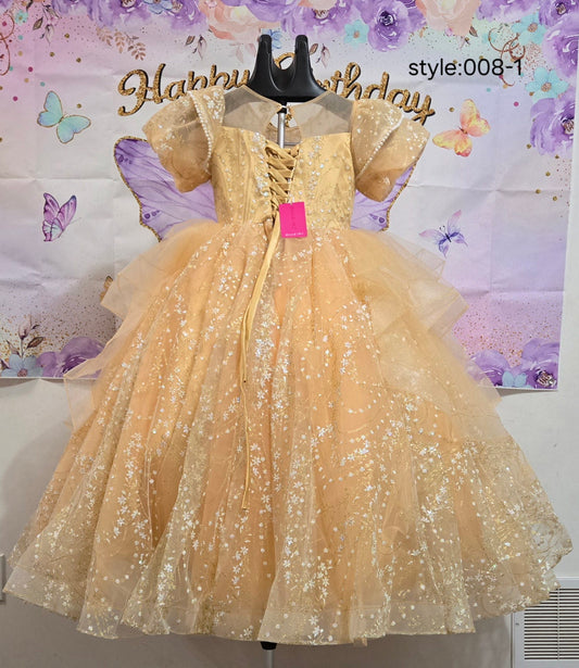 Golden Princess Ball Gown – Style 008-1