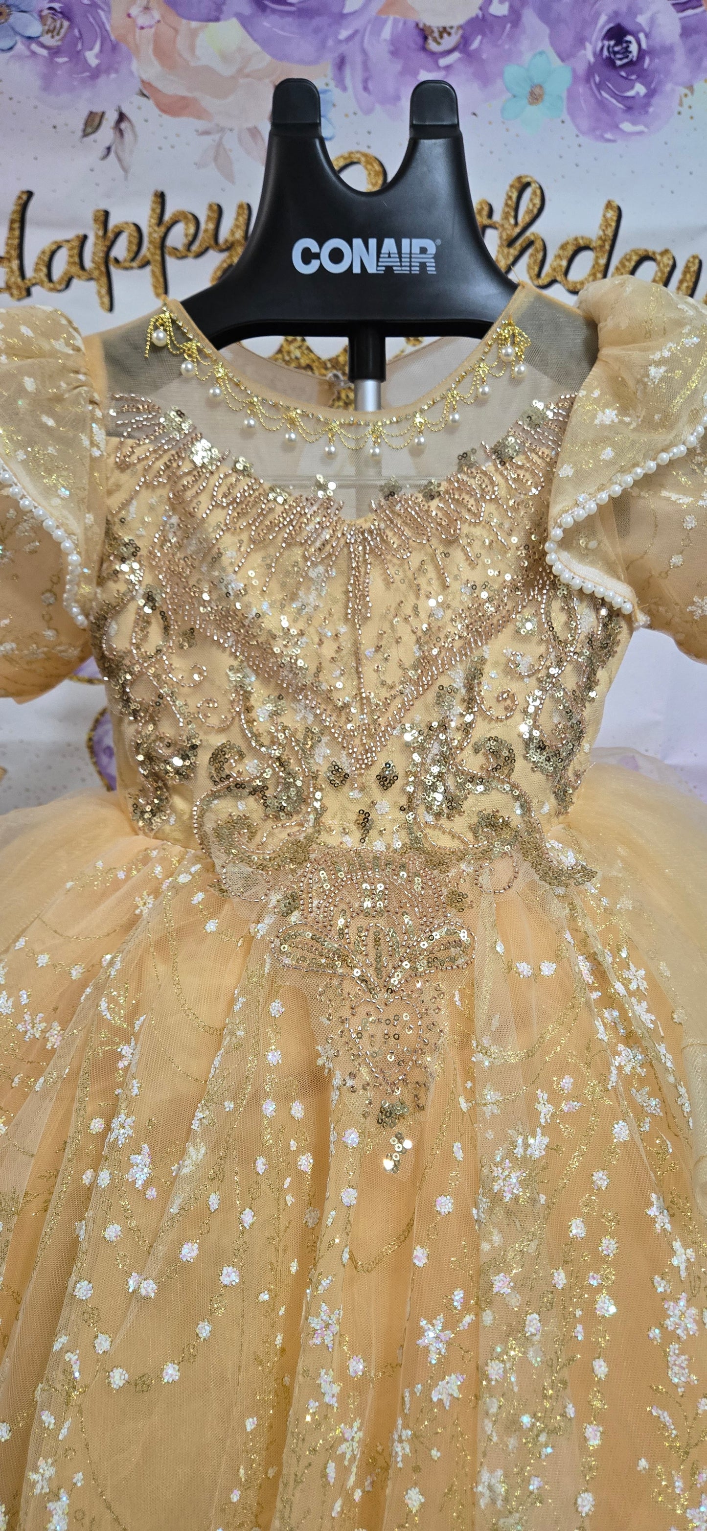 Golden Princess Ball Gown – Style 008-1
