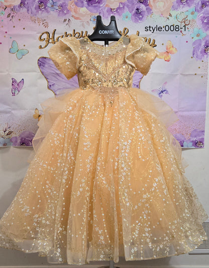 Golden Princess Ball Gown – Style 008-1