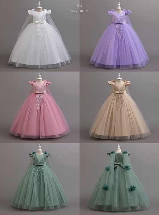 Elegant Princess Tulle Ball Gown for Girls – Style 8017